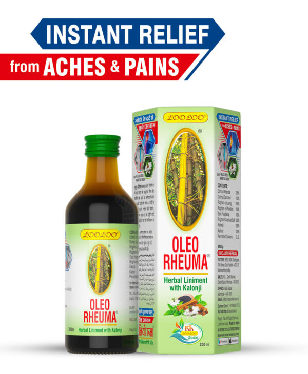 LooLoo Oleo Rheuma Herbal Liniment with Kalonji 200ml