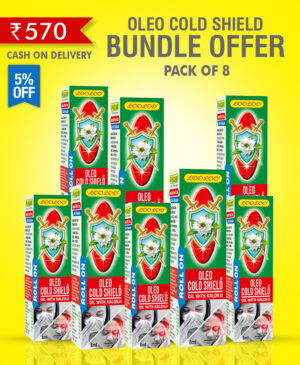 LooLoo Oleo Cold Shield Roll-On Oil with Kalonji Pack of 8