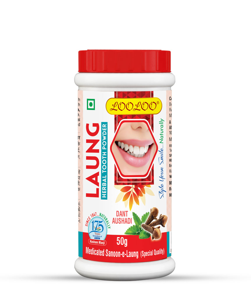 LooLoo Herbal Medicated Tooth Powder Laung (Clove) 50g