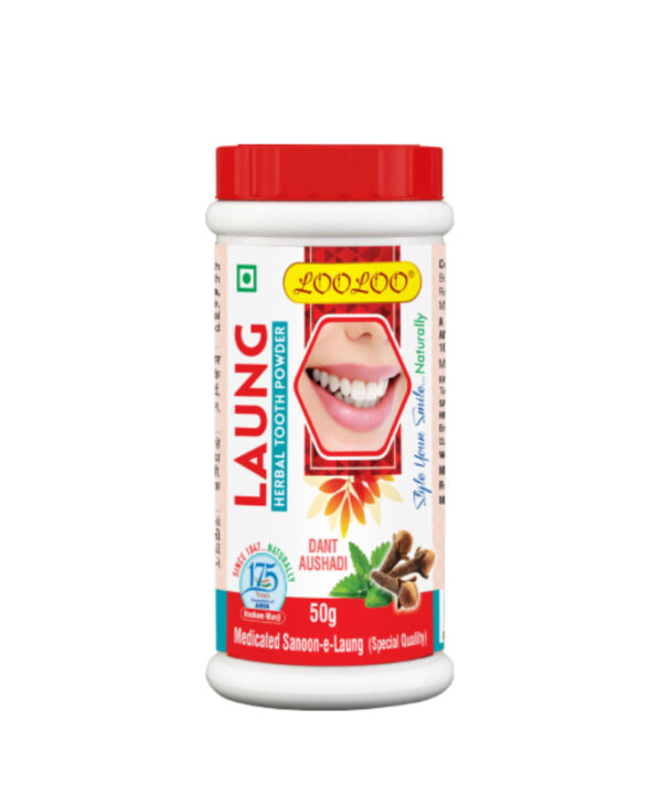 LooLoo Herbal Medicated Tooth Powder Laung (Clove) 50g
