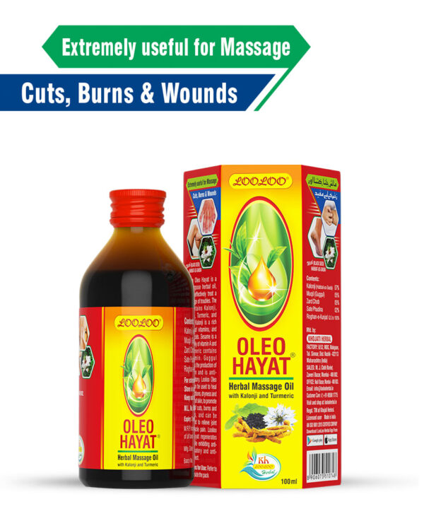 LooLoo Oleo Hayat Herbal Massage Oil with Kalonji & Turmeric 100ml