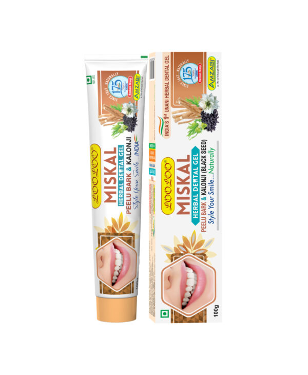 LooLoo Herbal Dental Gel MisKal with Peelu Bark & Kalonji 100g