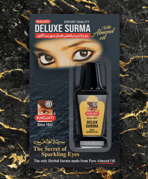 KHOJATI DELUX SURMA WITH ALMOND OIL (BLACK BOTTLE) 0.50gms